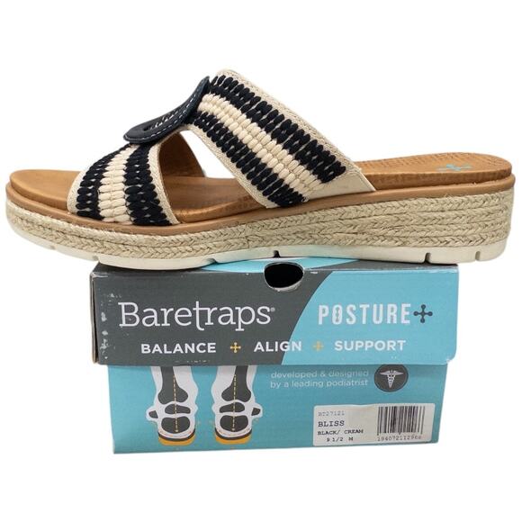 Baretraps Bliss Posture Plus+ Espadrille Wedge Sandals Women's Size 9.5 - Picture 1 of 6